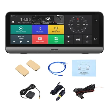 

8 Inch Android Car Dash Cam 4G WiFi ADAS GPS Navig Dual Lens 1080P DVR Camera Recorder