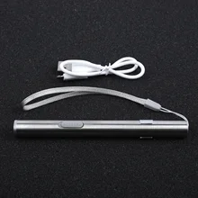 

USB Rechargeable Mini Pocket Pen Flashlight Pencil Torch LED With Battery Electric Torch Outdoor Portable Light
