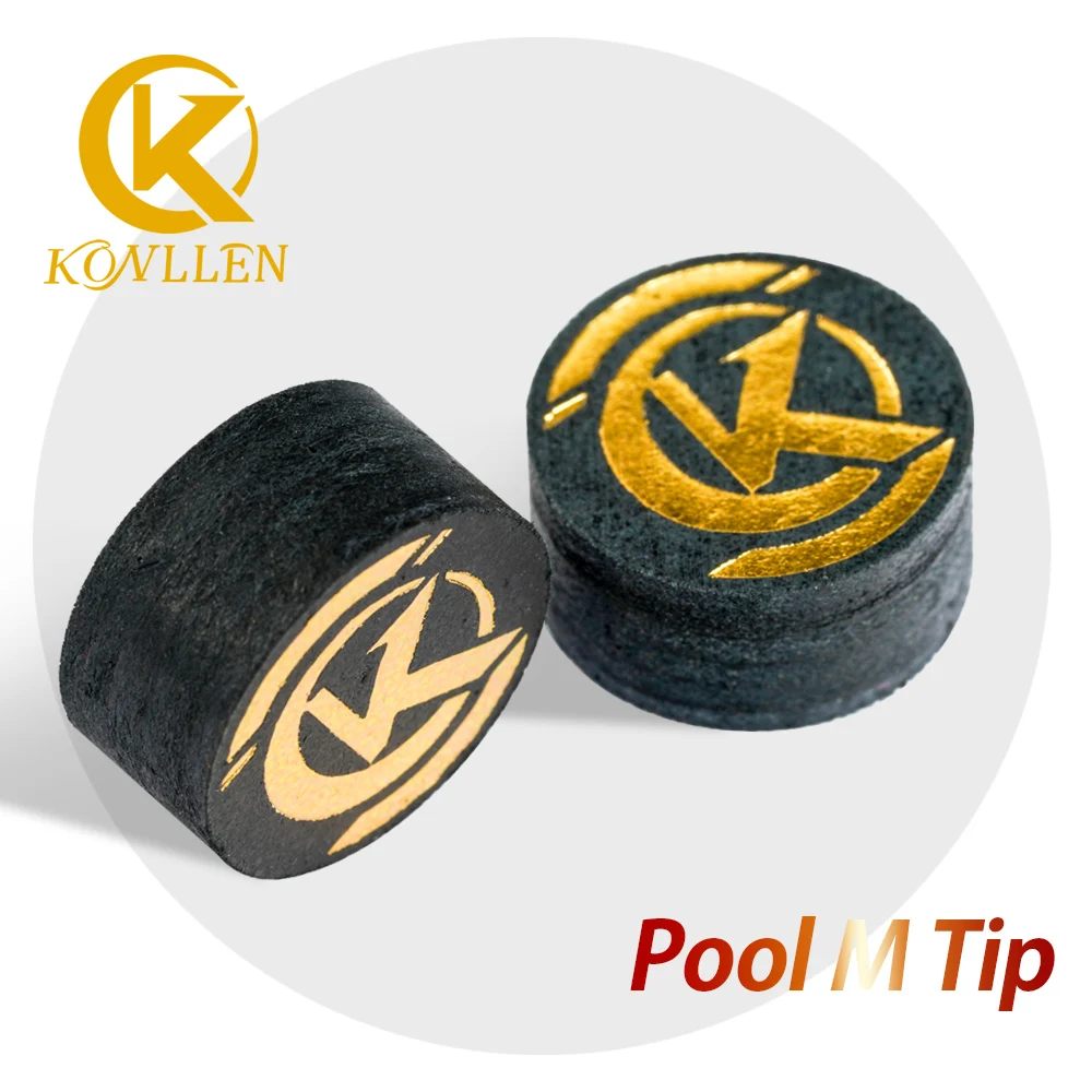 

KONLLEN Pool Billiard Cue 14mm M Tip Good Elasticity 6-Layer Pigskin 5 pieces Tips Durable Professional Billiard Accessories