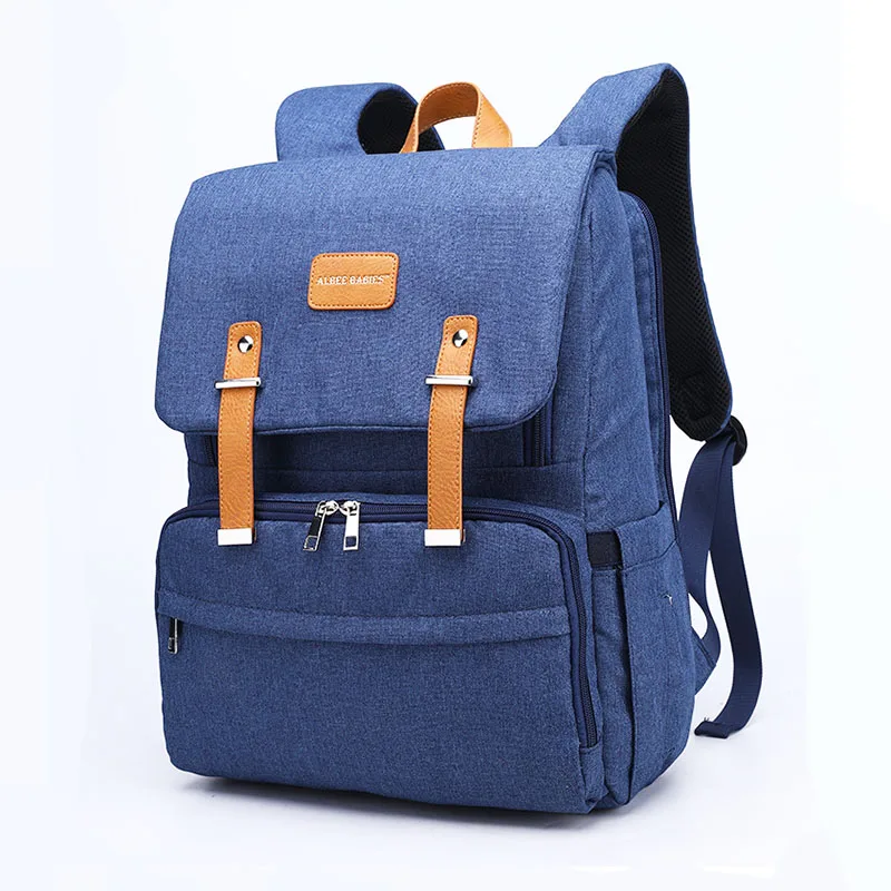 Lequeen сумка для подгузников, рюкзак для мам, сумка для путешествий, сумка для кормления, несколько подгузников, сумка для детской коляски с бесплатным подарком - Цвет: blue