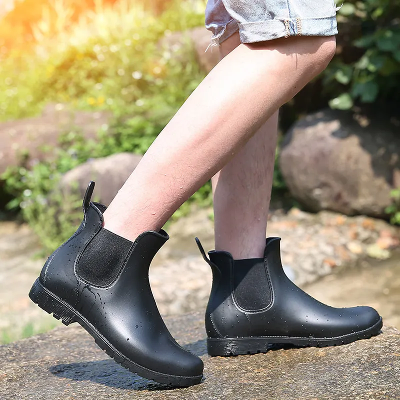 Pary wodoodporne Chelsea Boots kobiety platforma kalosze 2021 Slip on