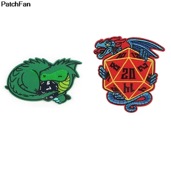 

20pcs/lot A3651 Patchfan The Game Embroidered Iron On Patches Badges Dragon Patchwork Applique Backpack Badge sticker