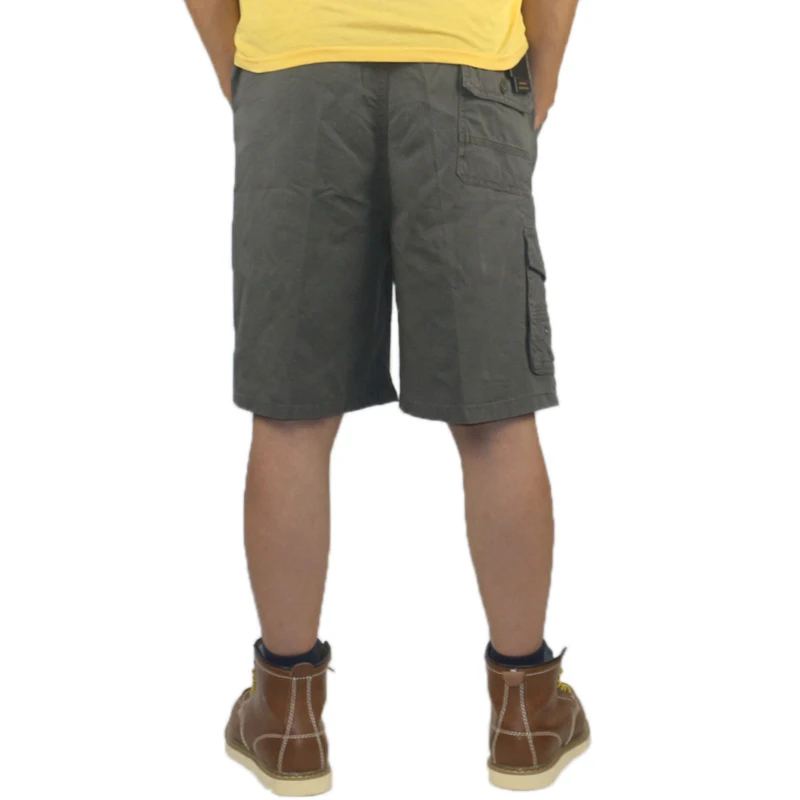 Summer 100% Cotton Men's Short Pants Casual Cargo Shorts Men Camouflage Baggy Elastic Waist Plaid Plus Size Male Short Big Size 4