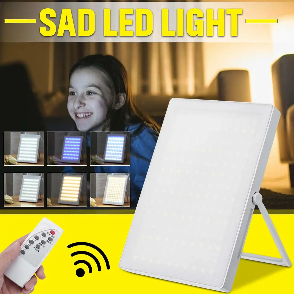 

Remote Control SAD LED Light 5V SAD LED Happy Light Phototherapy Therapy Lamp Seasonal Affective Disorder Relief Listless Tired