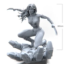 

1/18 60mm Resin Model Kits Female Warrior Figure Sculpture Unpainted No Color RW-606