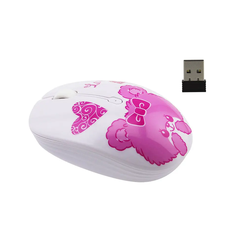CHYI 2,4G оптическая беспроводная компьютерная мышь для девочек 1200 dpi USB тихий ПК мышь 3 D эргономичная Бесшумная мышь для ноутбуков