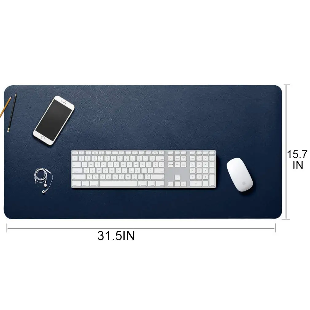PHIFO 31.49" x15.75" Non-Slip PU Leather Desk Pad Ultra Thin 2mm Waterproof Mouse Mat for Office Home Desks, Gaming Mouse Pads