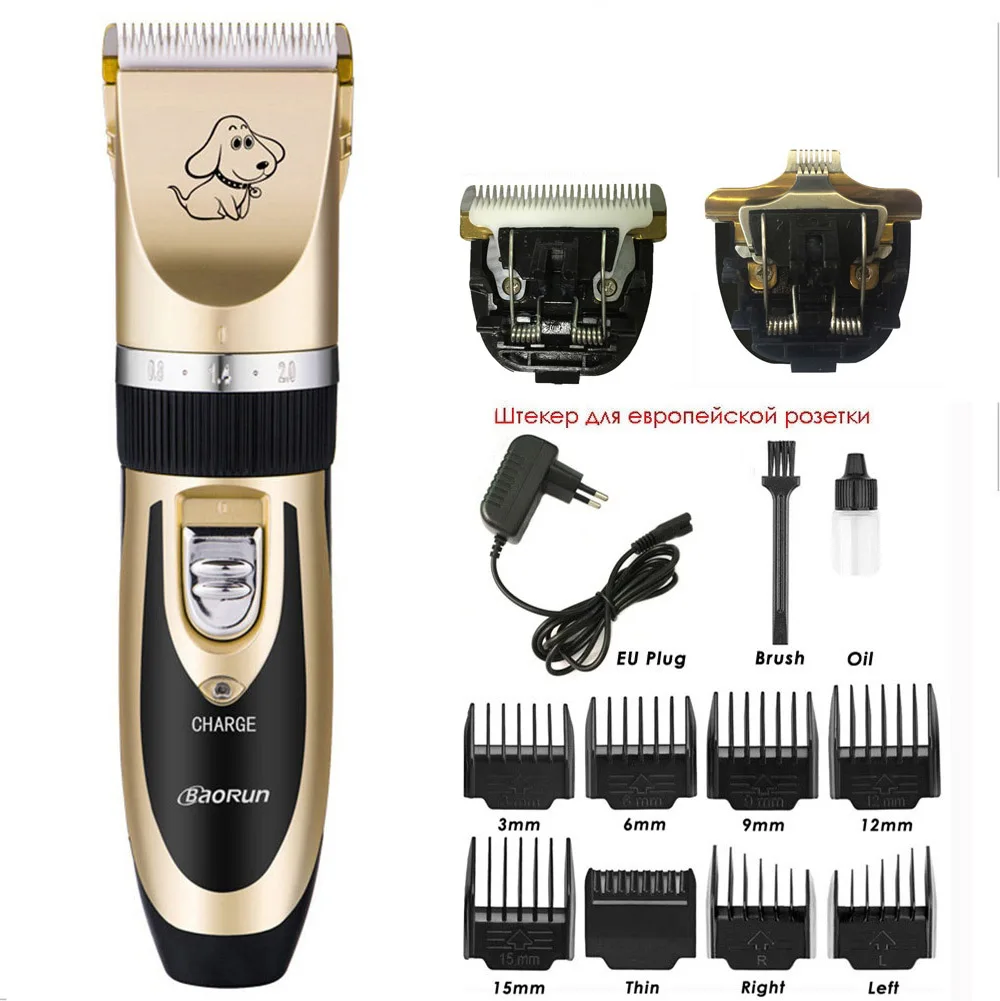 Baorun P2 Professional Dog Hair Trimmer Rechargeable Pet Clipper Hair Clippers Shaver Dog Hairclipper Cat Cutting Machine