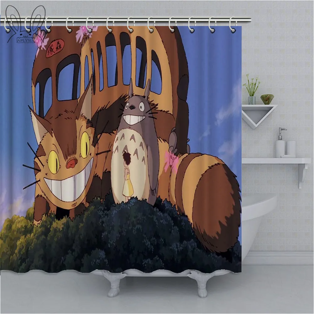 Новинка занавеска для ванной Totoro с рисунком мультяшная детская