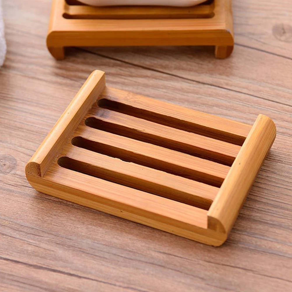 Деревянный стеллаж для мыльницы биоразлагаемый бамбуковый держатель для мыльницы лоток тарелка для ванной комнаты натуральная Экологически чистая мыльница