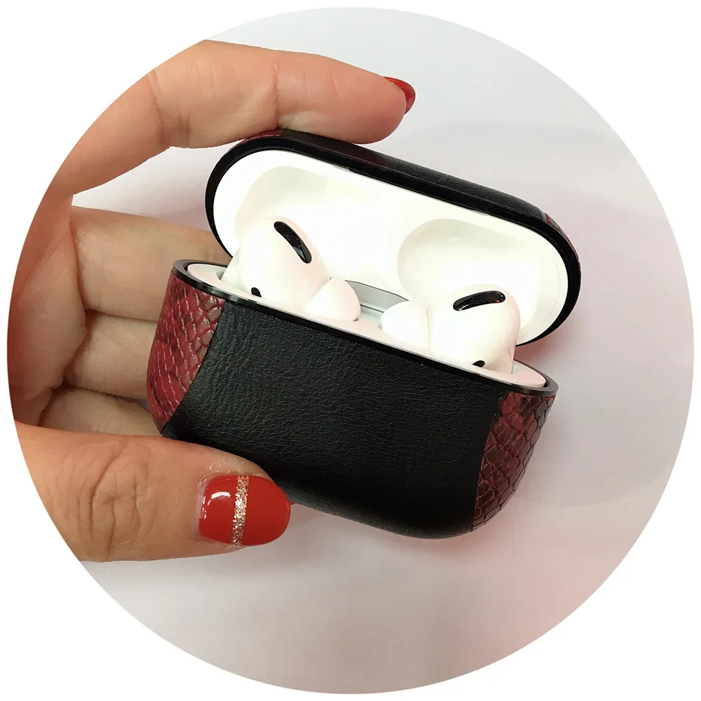 Змеиная кожа чехол для Apple AirPods 1 2 Bluetooth беспроводной защитный чехол для наушников для Air Pods Pro Чехол зарядная коробка