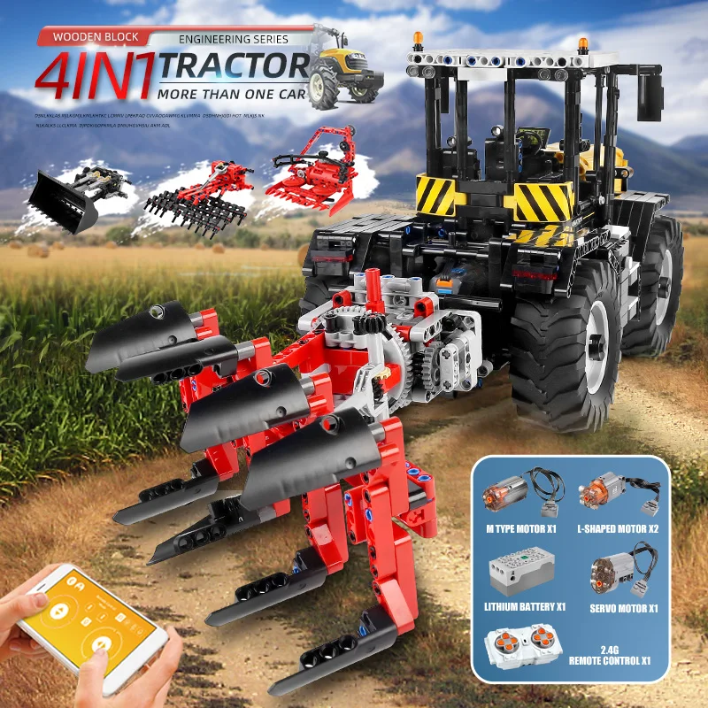 DHL 20006 Technic Motor power L350F модель колесного погрузчика совместимая с новыми 42030
