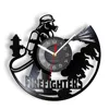 Firefighters At Work Fire Protection Rescue Modern Design Wall Clock For Control Department Fireman Silent Swept Watch Decor 1