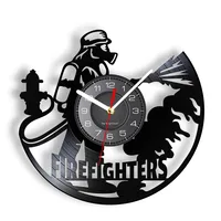 Firefighters At Work Fire Protection Rescue Modern Design Wall Clock For Control Department Fireman Silent Swept Watch Decor 1