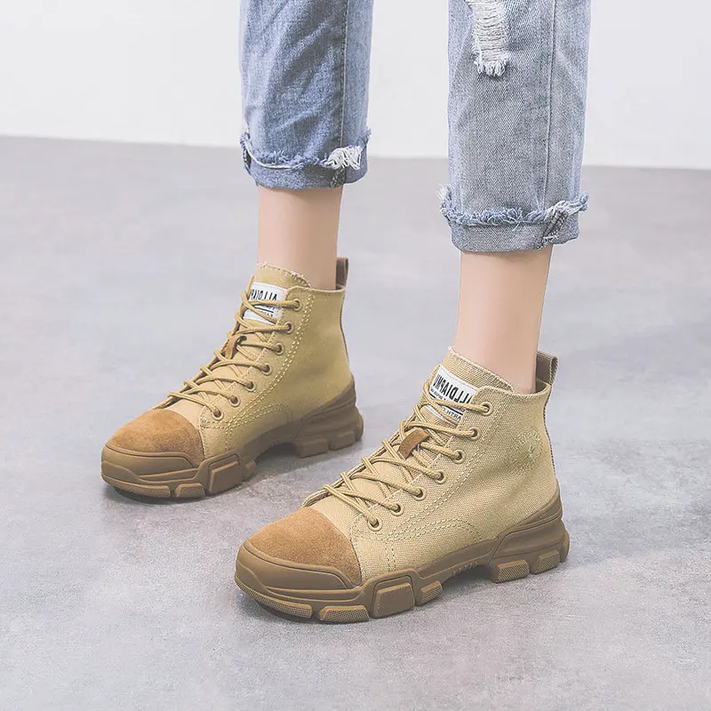 

Spring/Autumn women casual high heel shoes Brand women Platform Hidden Wedge shoes lady's higth top Flats Lace-up shoes B21-04