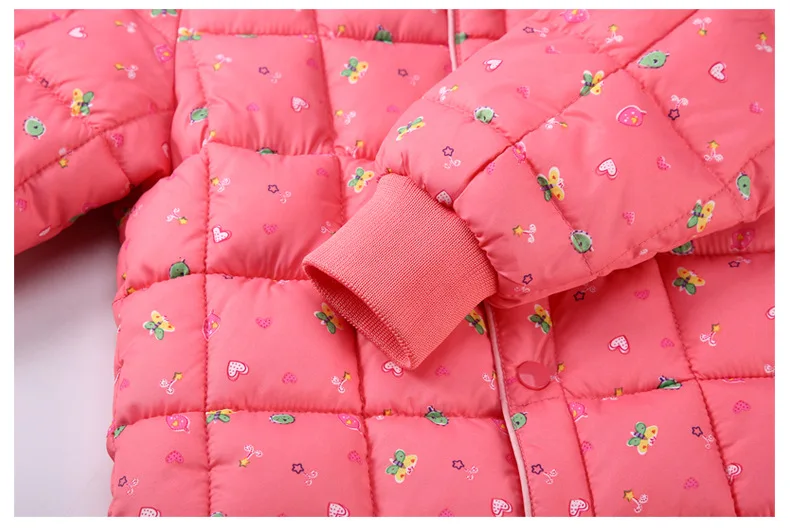 New Autumn Big Boy Cotton Liner Girls Lace Collar Cotton-padded Clothes Printed Children's down Feather Cotton-padded Clothes