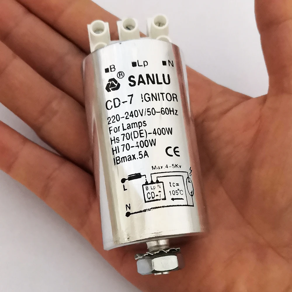 CD-7 Electronic Ignitor Lighting Starter 70W-400W Three Wires Connection for MH and HPS Lamp