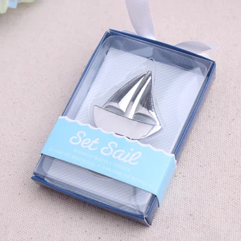 

50pcs Set sail Bottle Opener Wedding Favors and gift box Wedding bridal shower Party giftaways Guests gift box Presents
