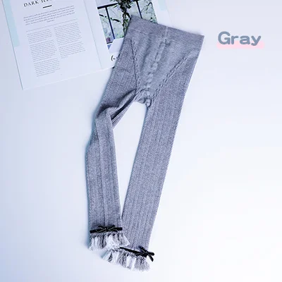 Grey Детские хлопковые балетные колготки для девочек Теплые плотные балетные легинсы для танцев танцевальная одежда черный, белый, серый, розовый, телесный - Цвет: Grey
