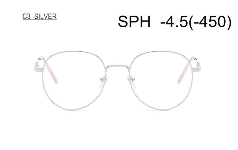 Сумонди диоптрий 0-0,5 до-6 TR90 оправа Очки для близорукости для женщин и мужчин панда сплав оправа по рецепту очки близорукие UF71 - Цвет оправы: C3 (-4.5)