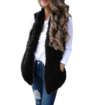 

Clothes Coats Women Fashion Warm Winter Solid Color Soft Comfortable Ladies Sexy Lady Faux Fur Casual Sleeveless Vest Waistcoat