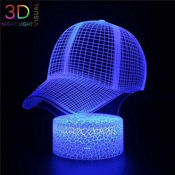 

ATOPH 3D Night Light Baseball Hat LED Nightlight 16 Color Changing with Remote Control Kids Bedroom Decoration Lamp