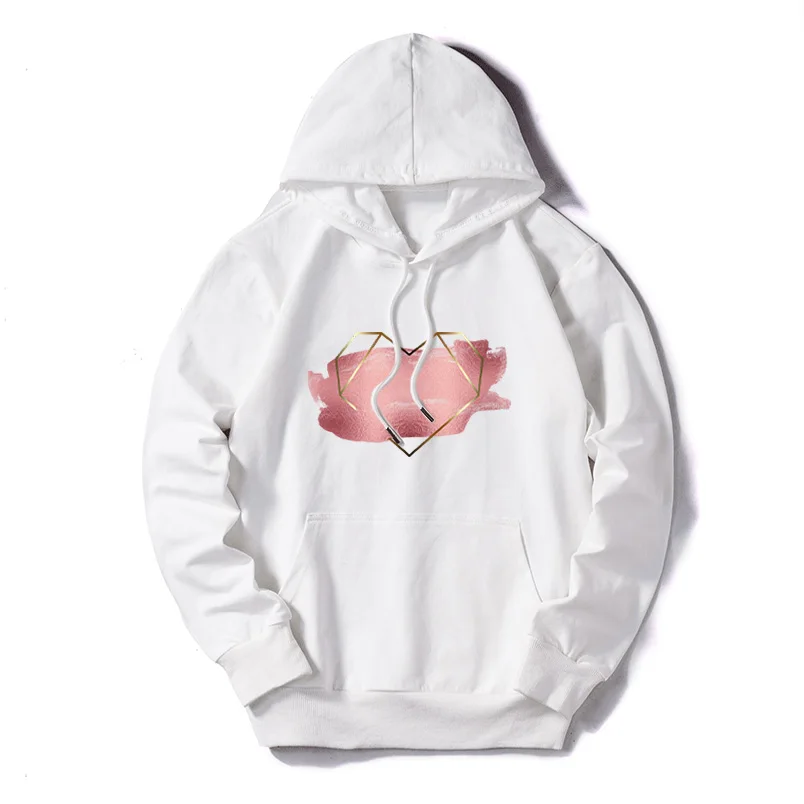 

Women Autumn Hoodies Love Hart Print Casual Fashion Hooded Casual Plus Size Pullover Female Sweatshirts CuteCotton Harajuku