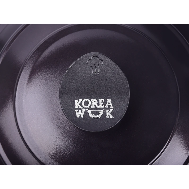 Котик KOREA WOK с красной, с крышкой GREBLON C3+ peek KWS2423GR