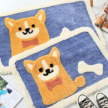 

Cute Dog Puppy Non-slip Water Absorption Entrance Door Mat Carpet Floor Decor