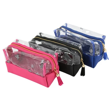 

Women Makeup Bag Transparent Waterproof Cosmetic Wash Bags Portable Make Up Pouch Zipper Travel Organizer Toiletries Storage Bag