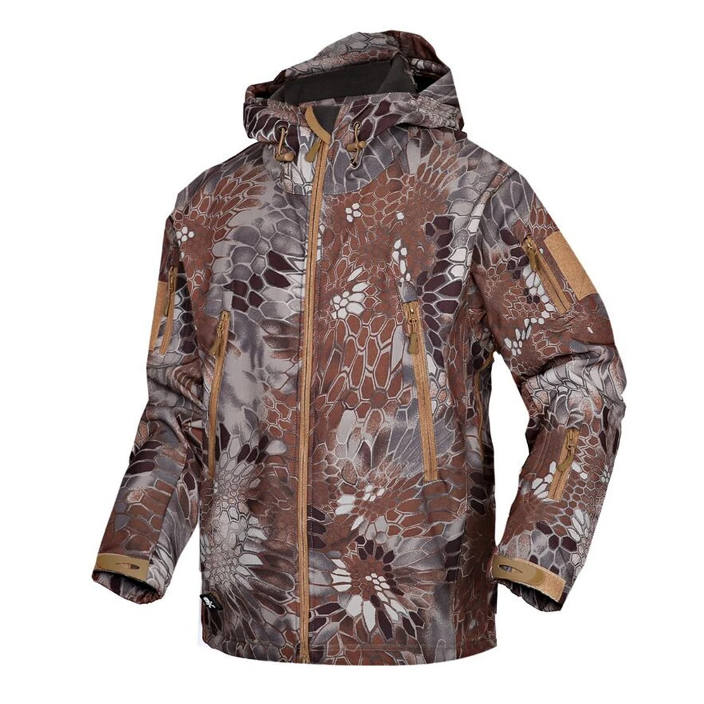 FIRECLUB Осень Зима куртка костюм для горного туризма Водонепроницаемая камуфляжная форма мягкая куртка спортивная куртка с капюшоном верхняя одежда