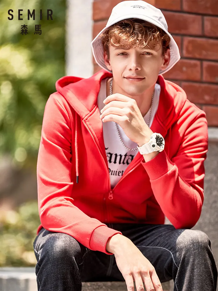 SEMIR, Осенний свитшот, спортивная одежда, худи, Мужская толстовка, кардиган, мужская повседневная тонкая толстовка на молнии, мужская Толстовка