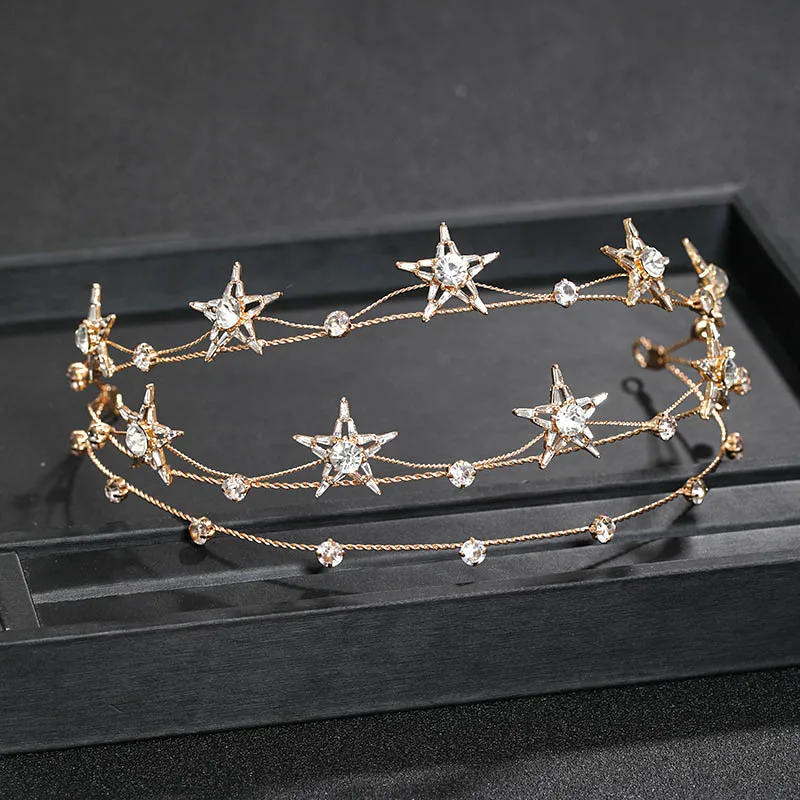 Свадебная диадема из кристаллов для невесты Корона Ручной Работы стразы