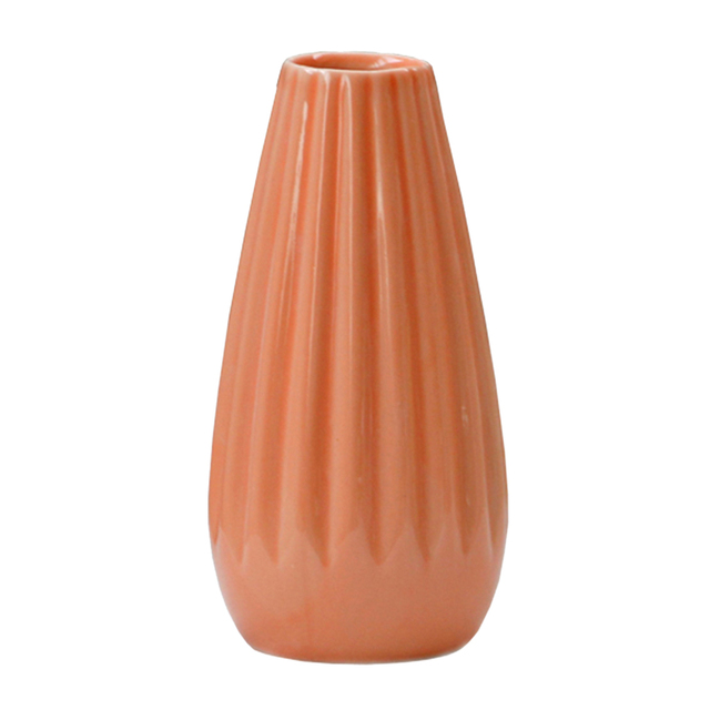 Garden Ceramic Mini Vase Stripe Planter Pot Ornaments Decor Decoration