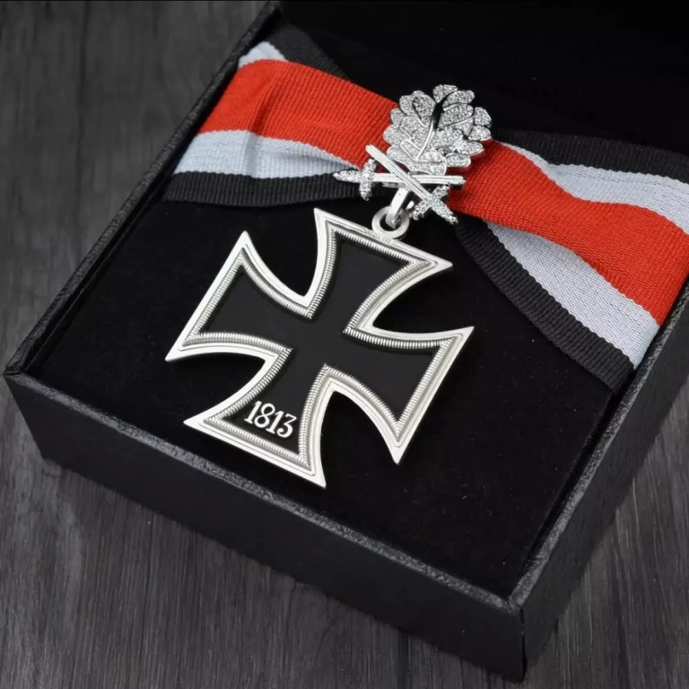 Высокое качество 1813 1939 Железный крест медаль с алмазным дубовым листом с сертификатом и коробкой