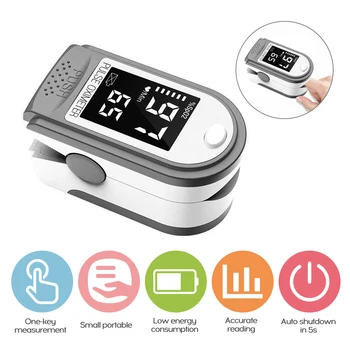 

Blood Oxygen Finger Pulse Digital Fingertip Oximeter Oxygen Saturation Meter Finger Monitor Portable Oximetro (No Battery)