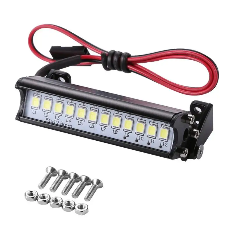 

Universal 55mm 12 LED Truck Roof Light Environmental Protection and Durability for 1/10 RC Car Model Part Accessories