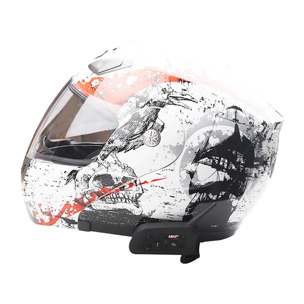 Ejeas V6 1200M шлем домофон для 6 всадников Bluetooth мотоцикл BT домофон мобильный беспроводной Comunicador Мото шлем гарнитуры