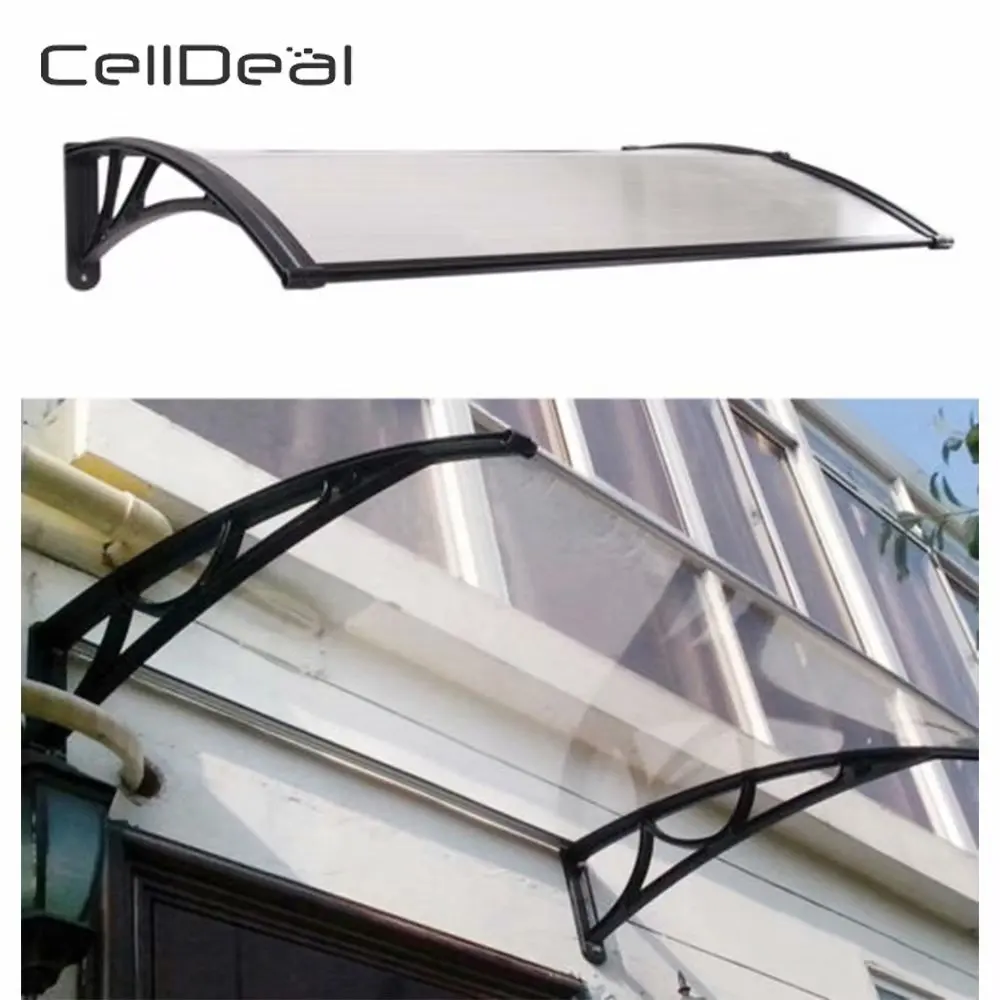 CellDeal 120x75 см легко подходит навес на Дверь Тент Ack крыльцо открытый крыша козырек для террасы укрытие от дождя спереди Hk защищает от солнца