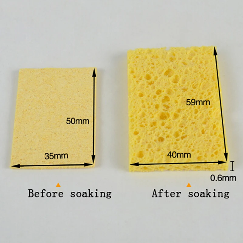 Hot! 10pcs/lot High Temperature Resistant Heatstable Thick Replacement Sponges Soldering Iron Cleaning Welding Acc | Инструменты