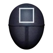 

Squid Game Print Helmet Face Masks Adult Helmet Cosplay Masquerade Accessories Props Black Face Helmet Party Decoration Facemask