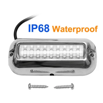 

White 27LED Underwater Boat Ship Marine Transom Light Lamp 316 Stainless Steel