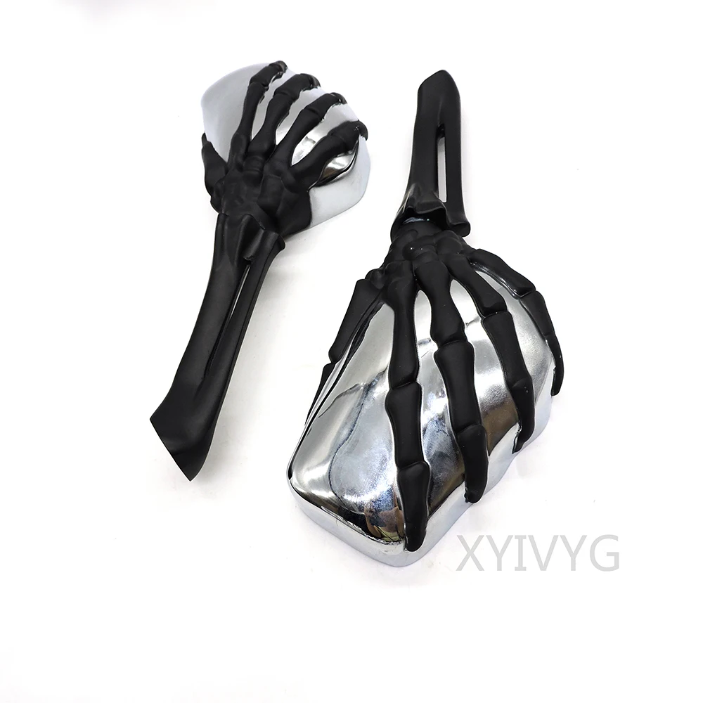 Зеркальный мотор Ghost Hand Claw Мотоцикл заднего вида Мотоцикл Серебряный черный внедорожный спортивный автомобиль фиксирующий винт высокого качества пластиковое зеркало