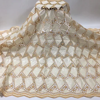 

2020 popular African Bazin riche fabric High Quality Punch Bazin with Stone embroisery Nigerian Lace Material for Wedding Party