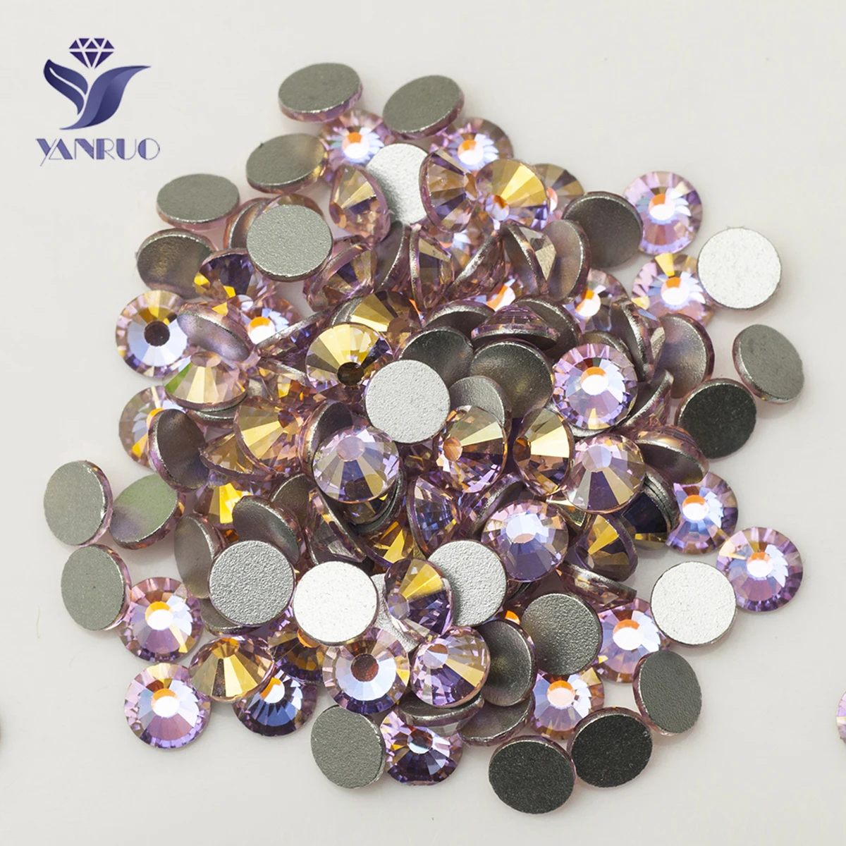 YANRUO 2058NoHF светло-розовые AB цепочки аппликация применение без горячей фиксации
