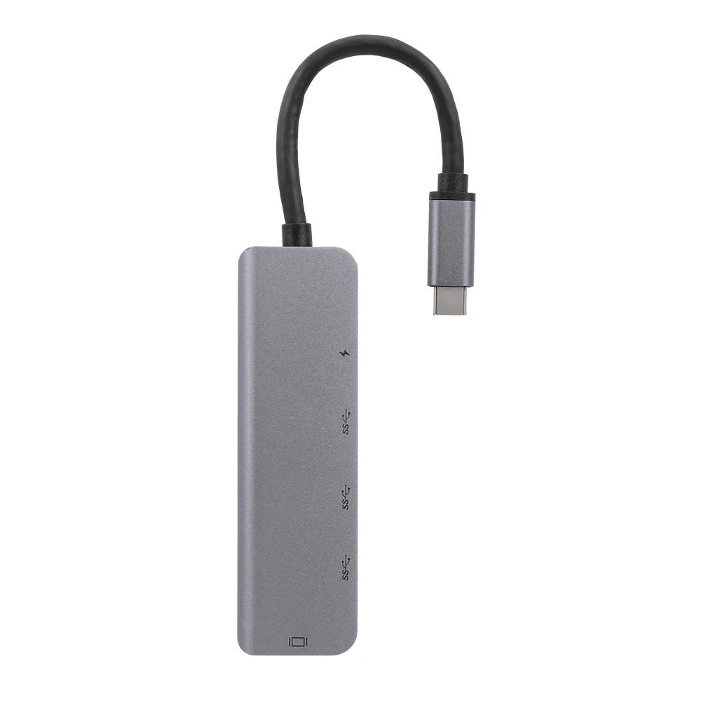 5-Порты и разъёмы 5IN1 Тип с разъемами типа C и USB C PD USB* 2 HDTV Тип C адаптер мульти-Многофункциональный преобразователь 4K для Macbook HDTV проектора Plug& Play