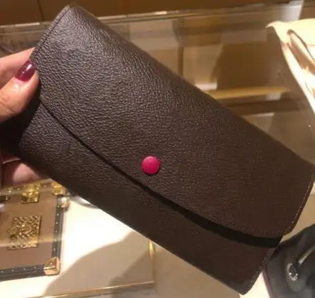 

Leather Simple Lady's Wallet Fashion colorful Multifunctional Purse with box free shipping