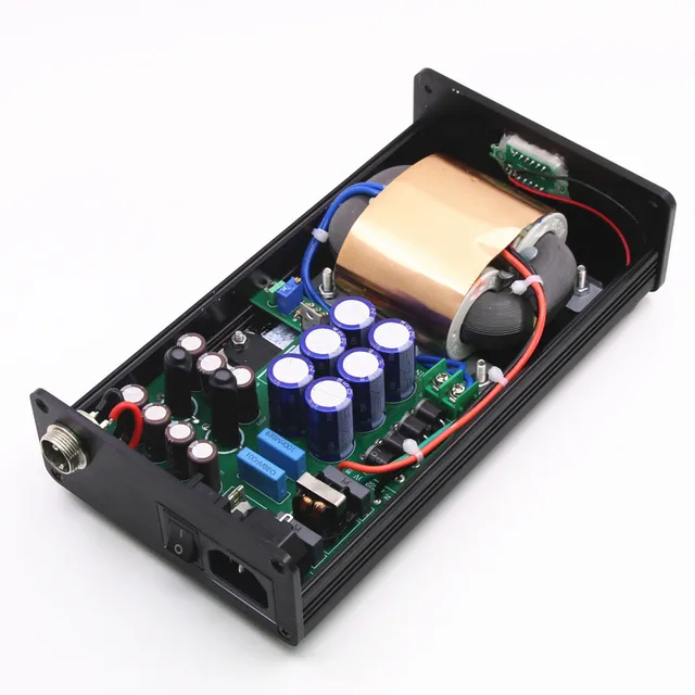 Nuovo alimentatore lineare DC HiFi a bassissimo rumore da 50 W DC12V 3A Amplificatore audio PSU LPS con display blu 5