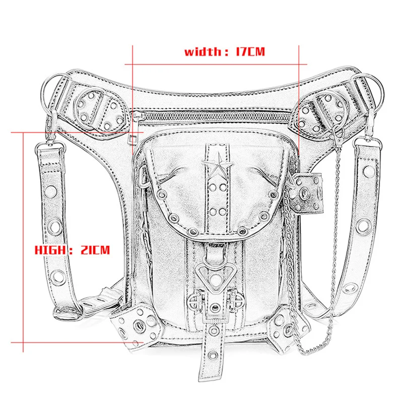Поясные сумки в стиле стимпанк, Готическая мотоциклетная сумка, Ретро Рок, женская уличная стильная облегающая сумка в стиле хип-хоп, сумки на плечо, удобная поясная сумка