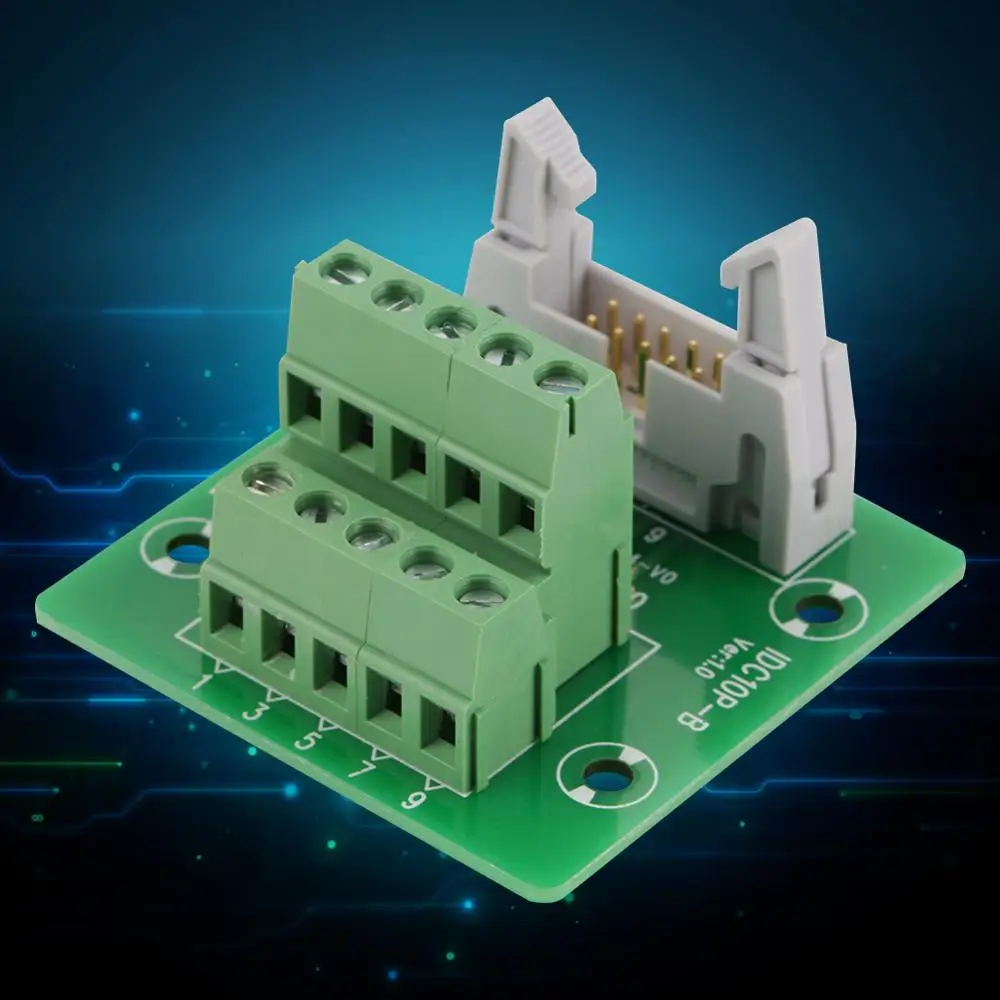 10Pin мужская верхняя переходная плата клеммный блок разъем PLC интерфейс с кронштейном